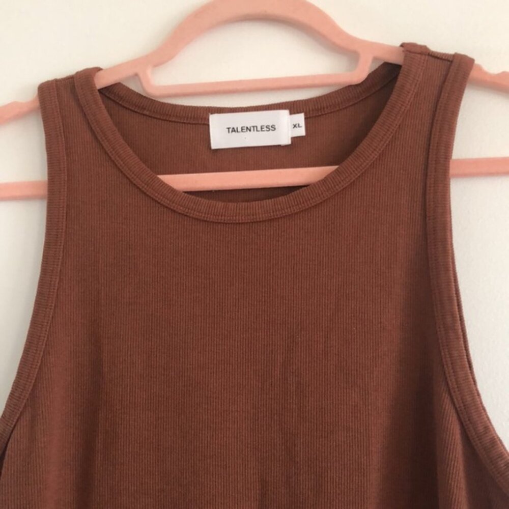 TALENTLESS Rib High Neck Contour Mini Dress - Picture 2 of 6